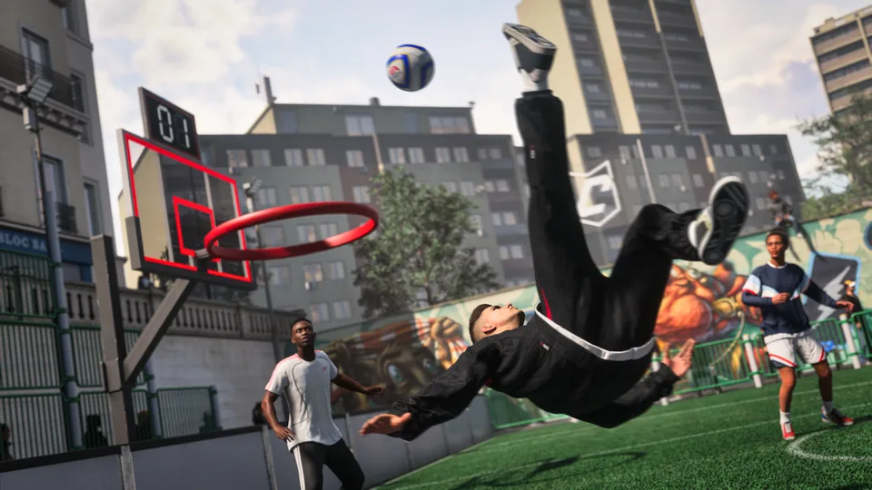 Official FC 27 The Grounds screenshot showing the Bucket Ball minigame